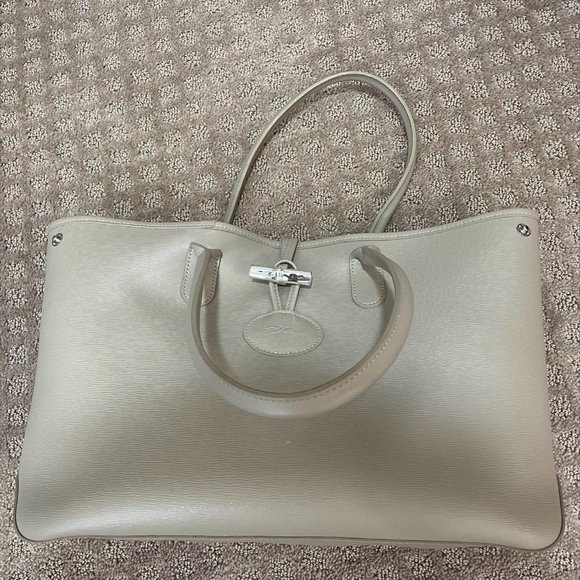 Longchamp Handbags - Longchamp Roseau Leather Shoulder Tote